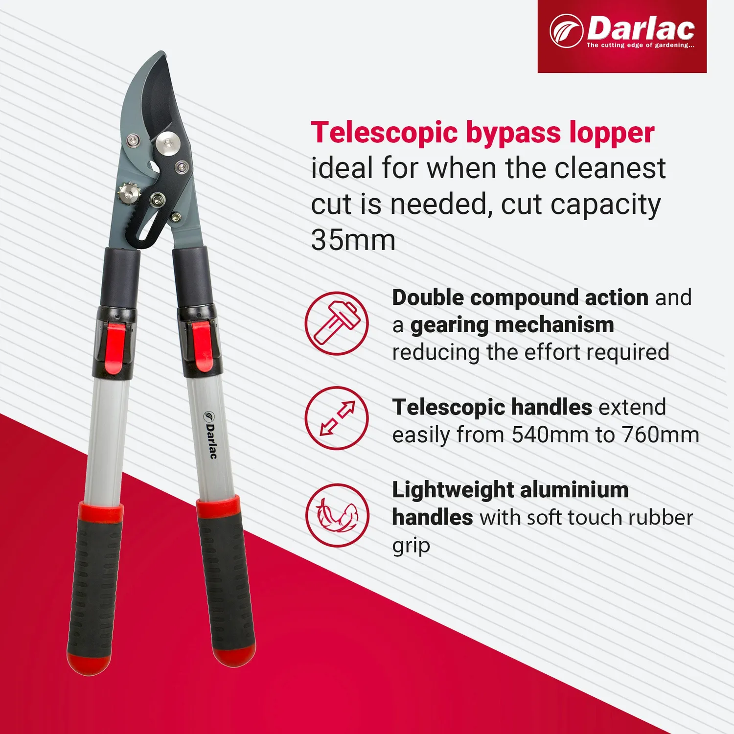 Darlac Telescopic Bypass 56613 Takkenschaar Telescopisch 35 mm