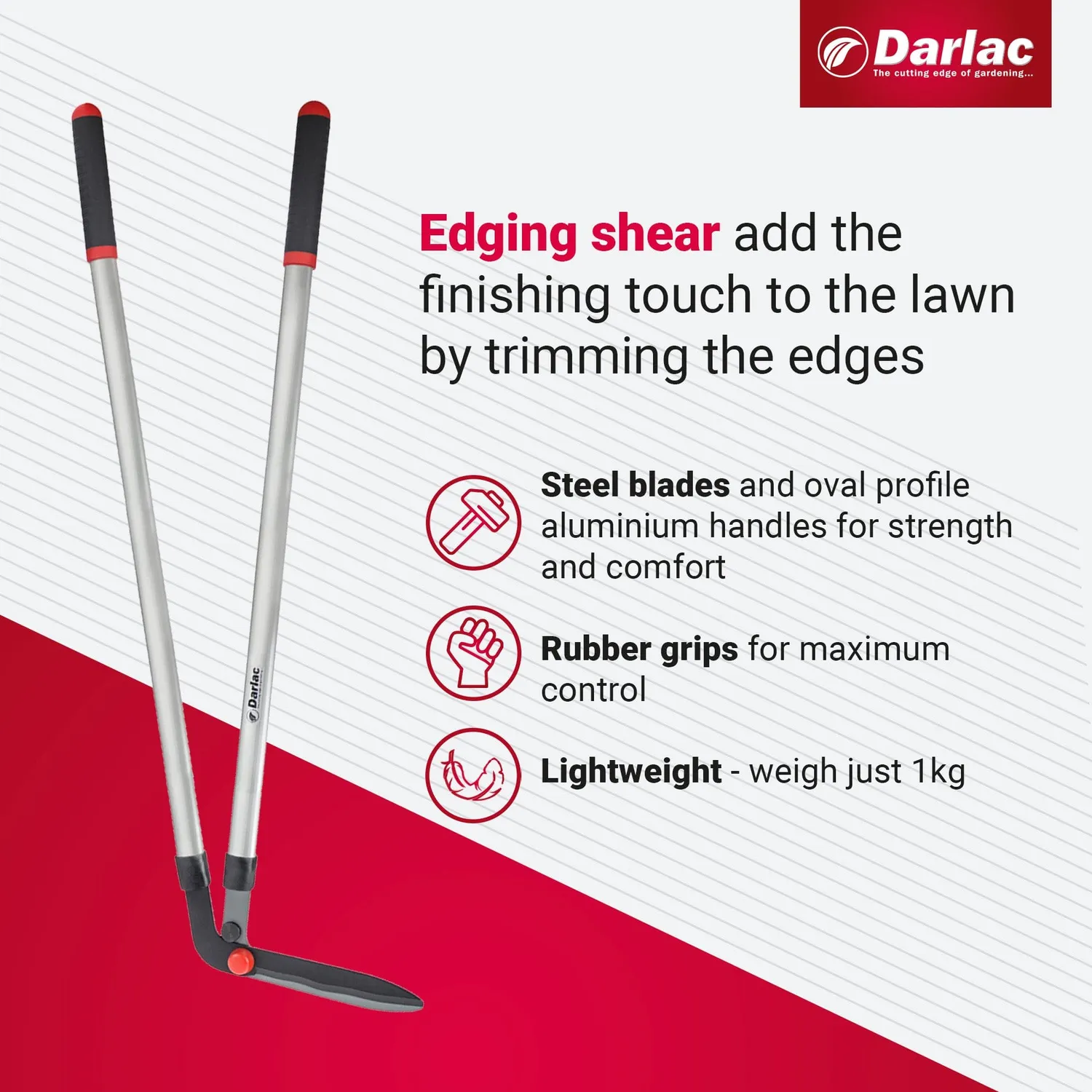 Darlac Edging Shear graskantschaar 93 cm aluminium