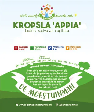 De moestuinman Kropsla Appia zaden kropvormend