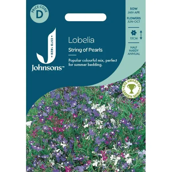 World Botanics Lobelia String of Pearls bloemzaden wit