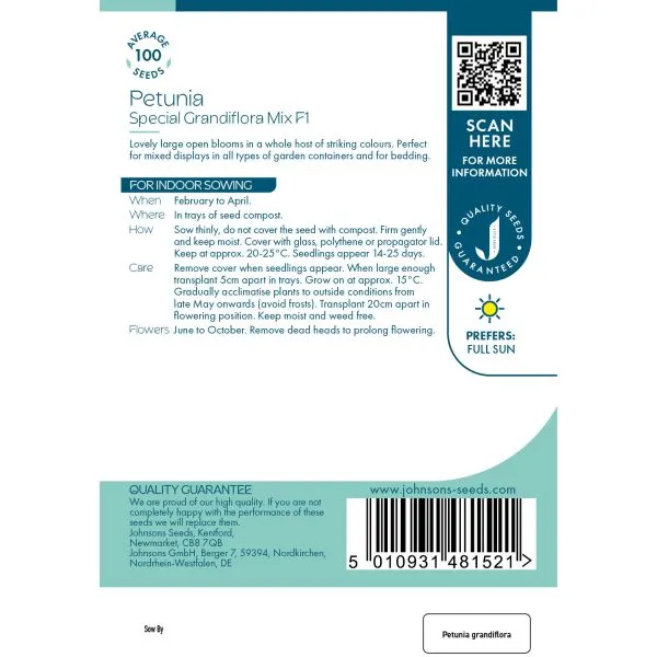 World Botanics Petunia Special Grandiflora bloemzaden mix