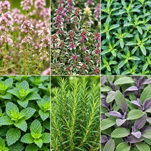 World Botanics Christmas kruiden set 6 potplanten