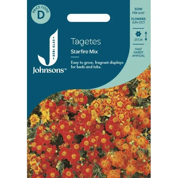 World Botanics Starfire Mix tagetes zaden compact 25cm