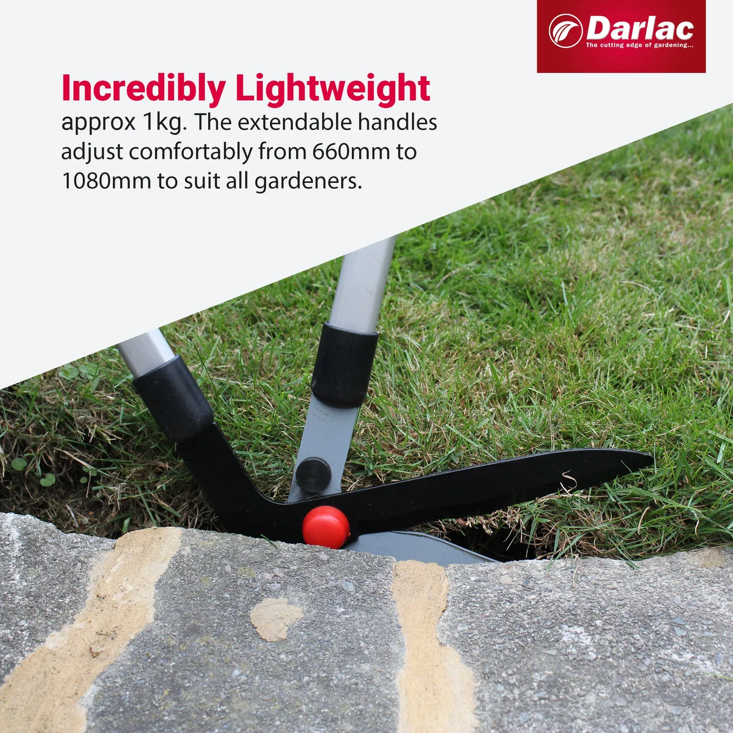 Darlac Telescopic graskantschaar staal 66-108 cm