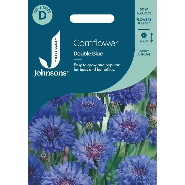 Johnsons Cornflower Double Blue bloemzaden dubbel blauw