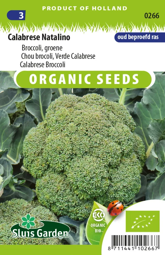 Natuur en Puur Calabrese Natalino broccoli zaden BIO groen