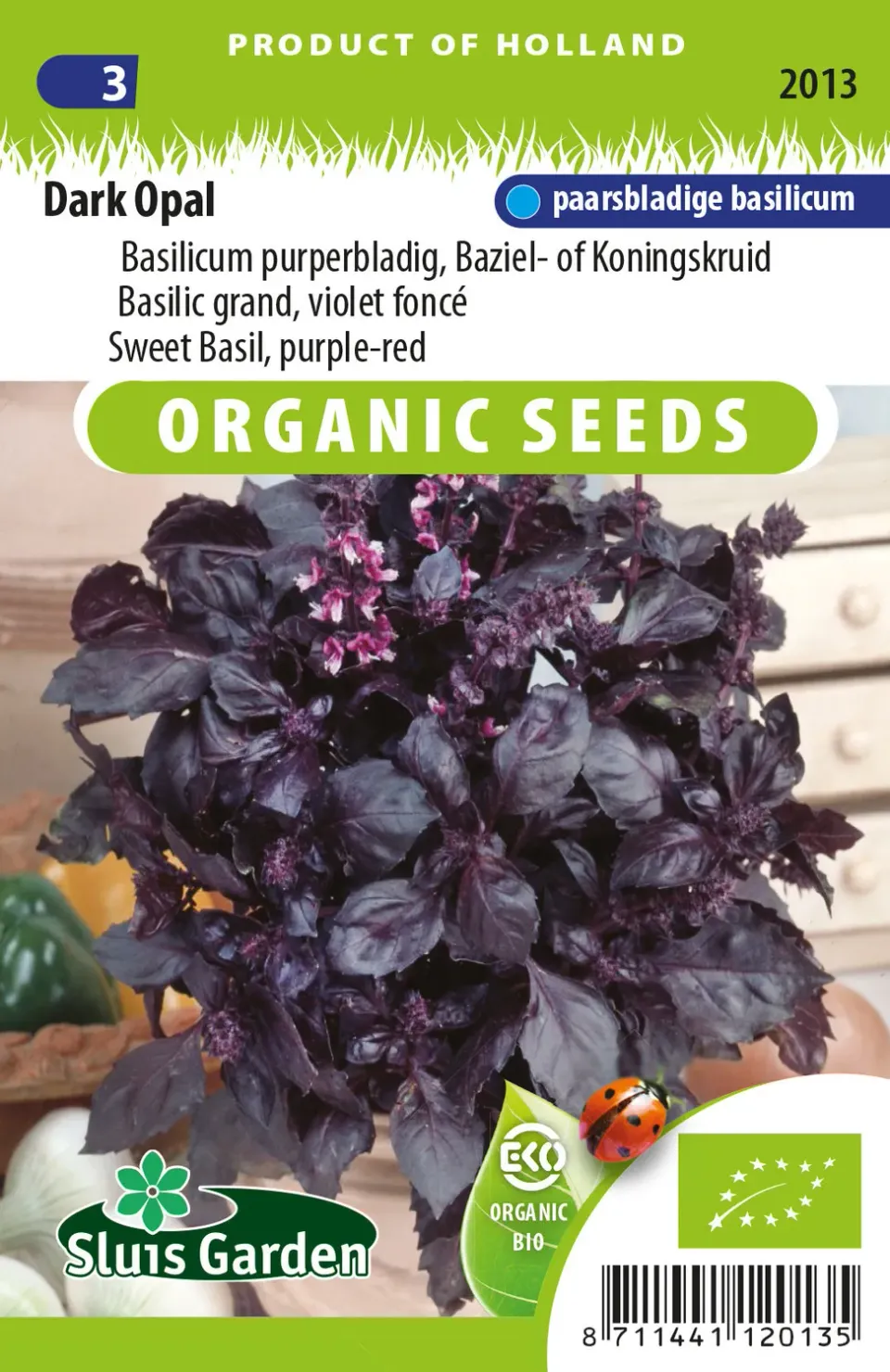 Sluis Garden Dark Opal basilicumzaden BIO onbespoten