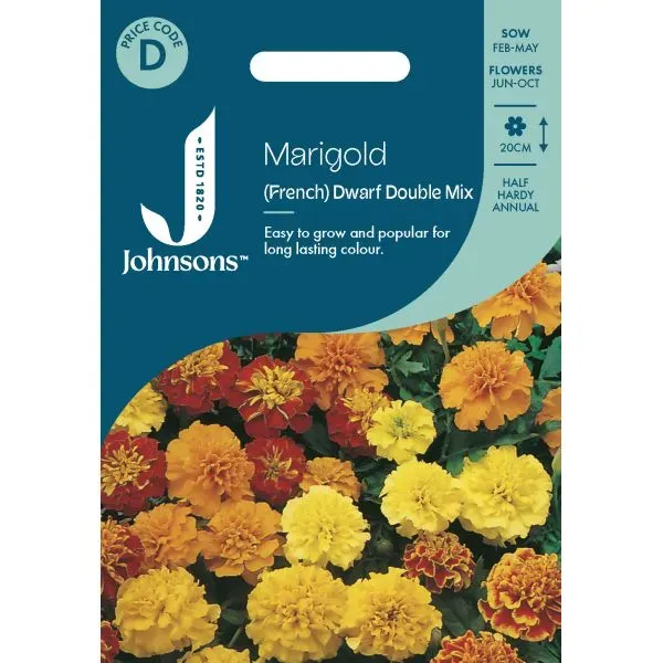 Johnsons Dwarf Double afrikaantjes zaden gemengd