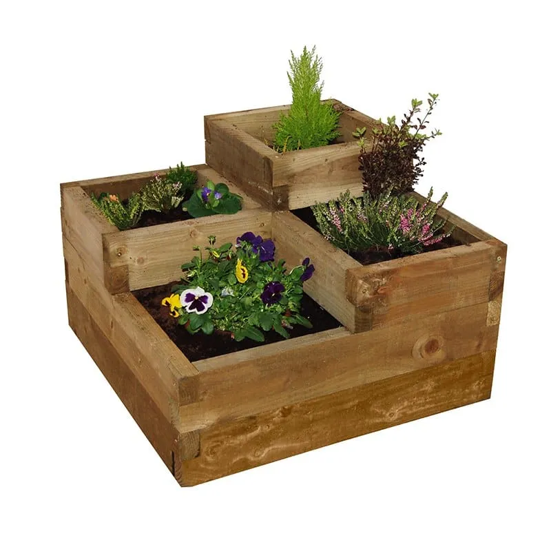 World Botanics Caledonian moestuinbak hout 90x90 cm geïmpregneerd