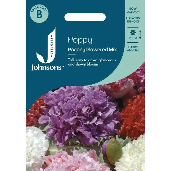 World Botanics Papaver Paeony Mix bloemzaden dubbelbloemig