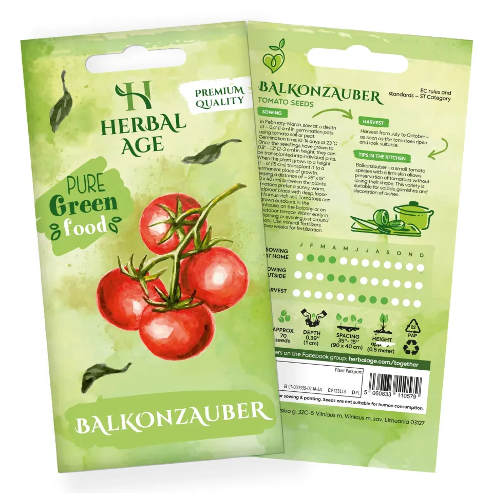 Herbal Age Premium Balkonzauber Tomaten Zaden ca. 75 Compact
