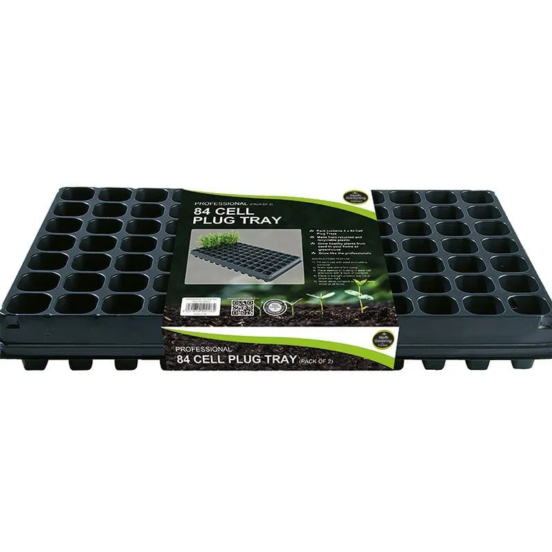 World Botanics stektrays 2x84 cellen plastic hergebruikt