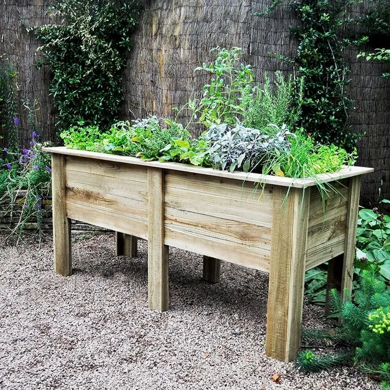 World Botanics Deep Root houten kweekbak 180cm verhoogd