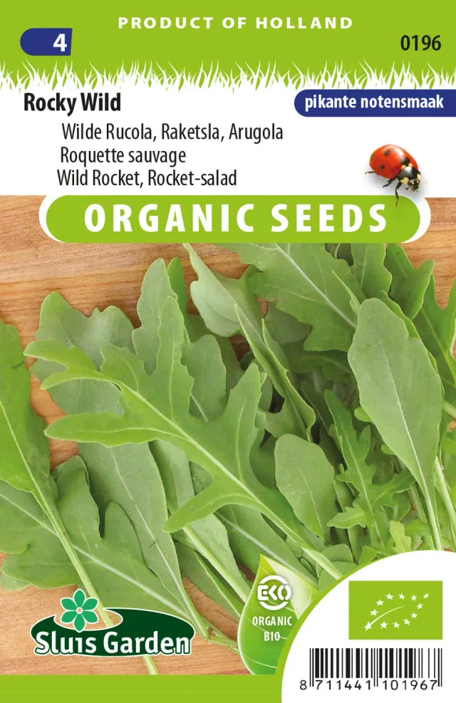 Natuur en Puur Rocky Wild wilde rucola zaden BIO pittig