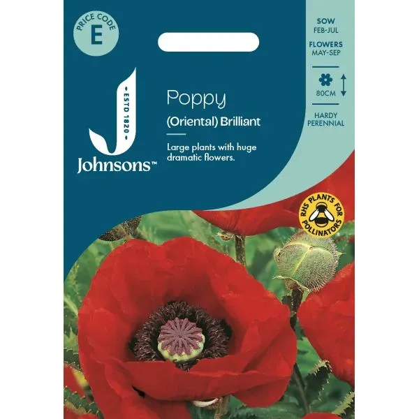 World Botanics Poppy Oriental Brilliant bloemzaden rood-oranje