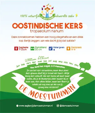 De moestuinman Oost-Indische kers zaden eetbaar