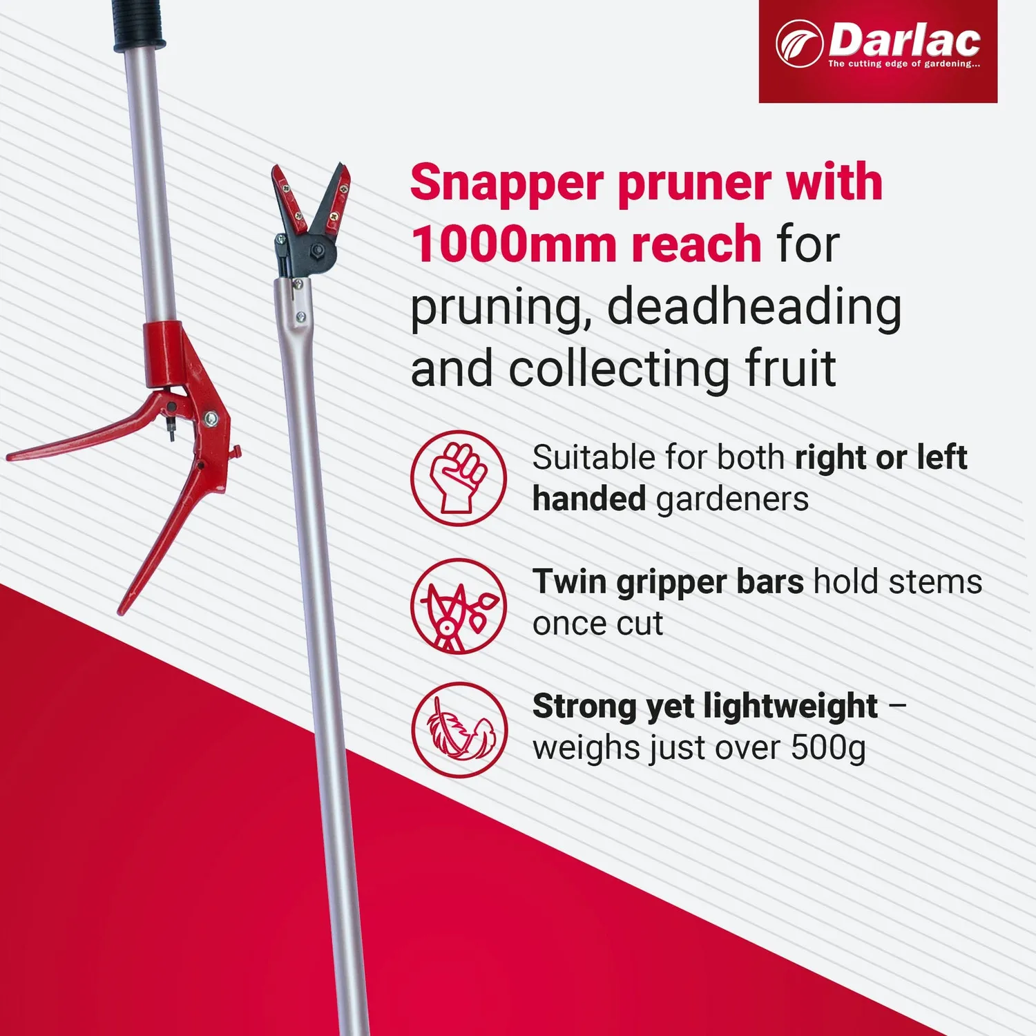 Darlac Snapper snoeischaar 1000mm met grijper