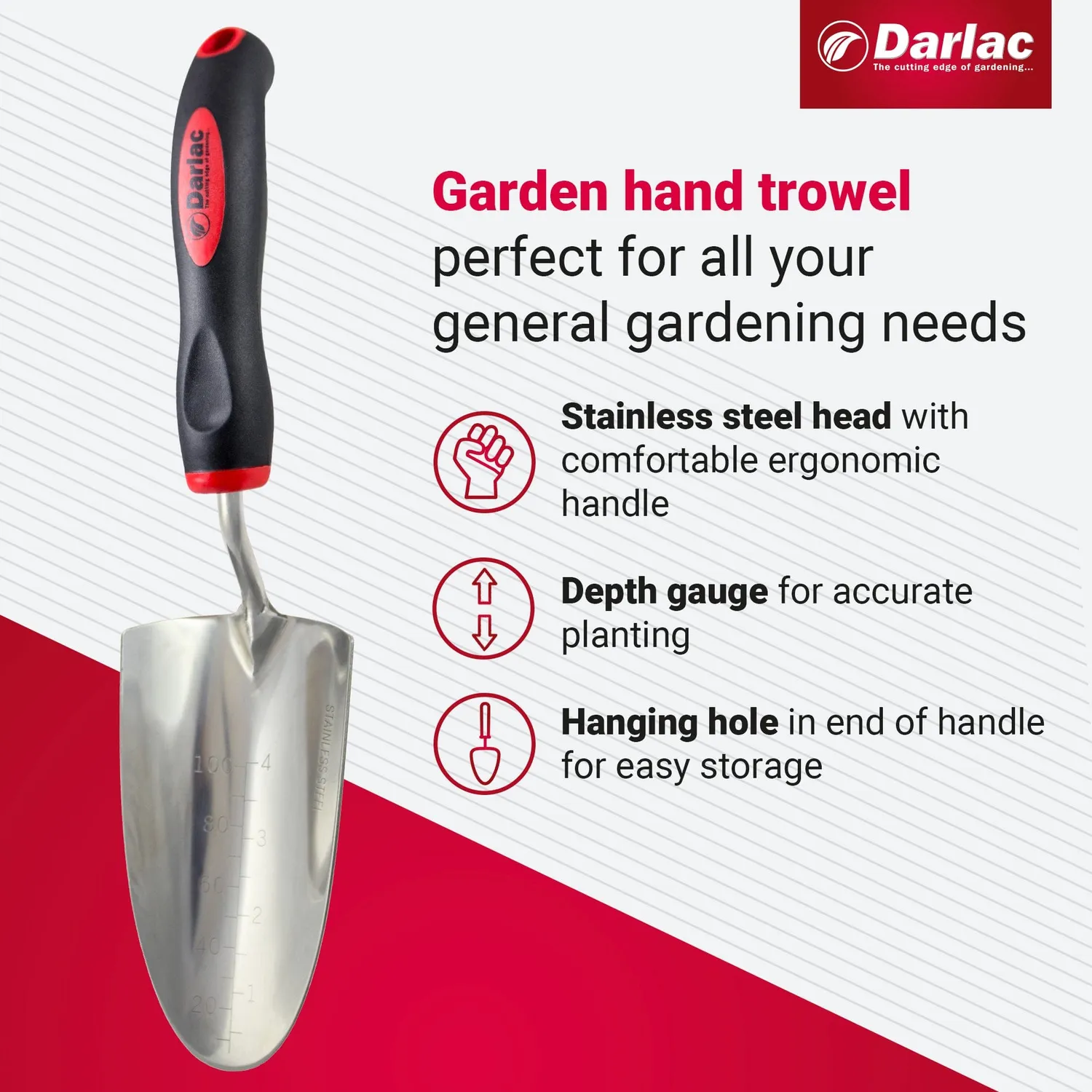 Darlac Garden Trowel plantschepje rvs 34 cm