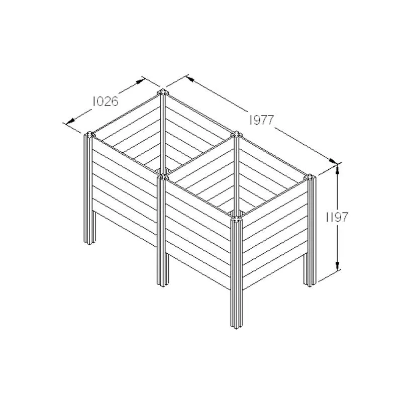 World Botanics Slot Down compostbak uitbreidingsset 650L