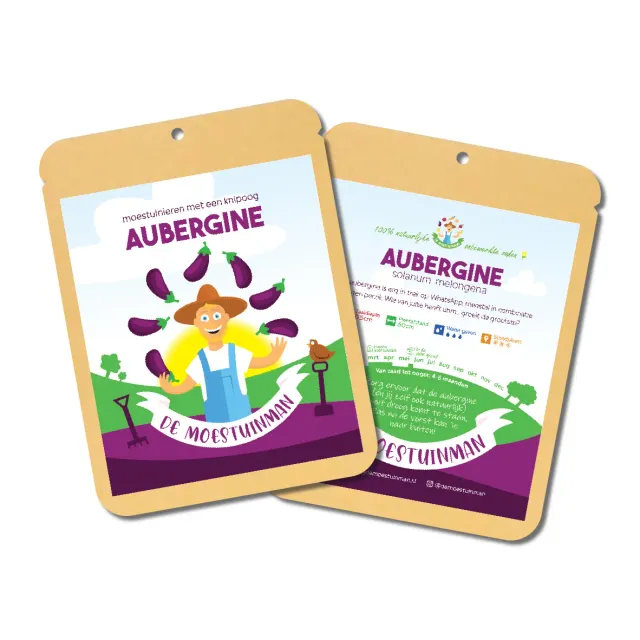 De moestuinman Aubergine zaden warmteminnend