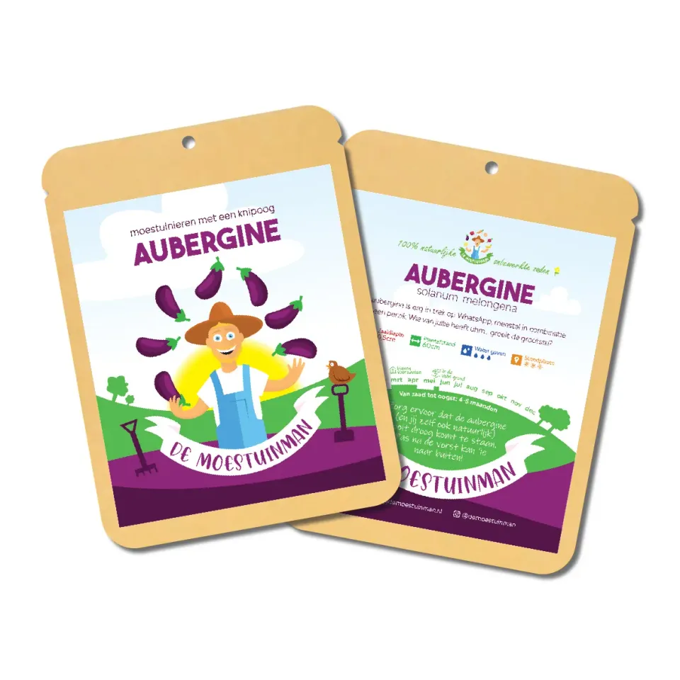 De moestuinman Aubergine zaden warmteminnend