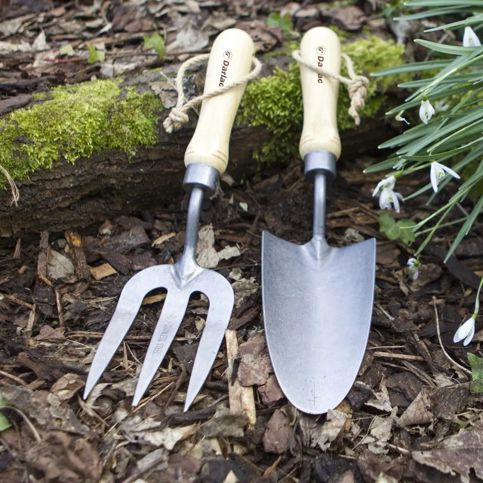 Darlac Bamboo plantschep rvs 33 cm bamboe handvat