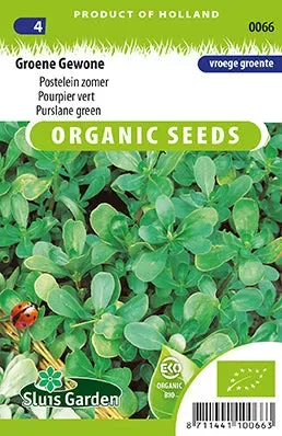 Sluis Garden Zomerpostelein Groene zaden BIO 3 gram onbespoten