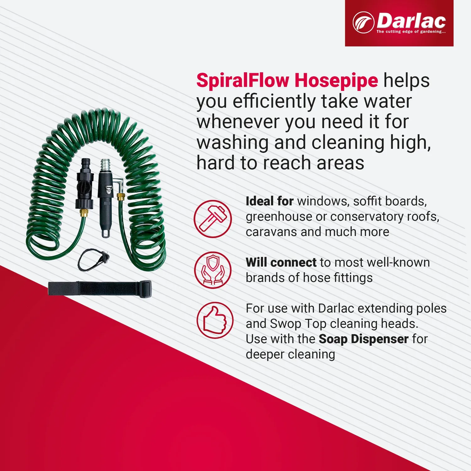 Darlac Swop Top SpiralFlow tuinslang 5 meter spiraal