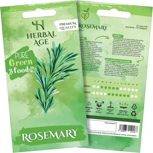 Herbal Age Premium Rozemarijn zaden ca. 25 zaden geurig