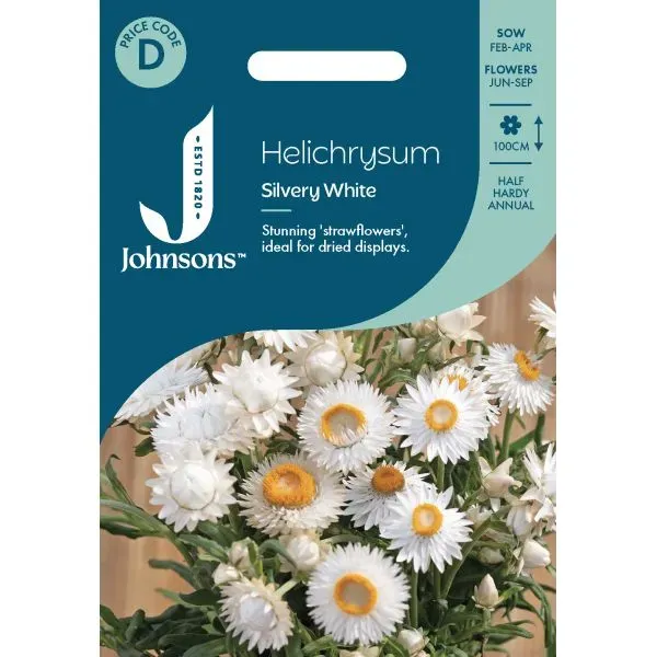 World Botanics Helichrysum Silvery White bloemzaden zilverblad
