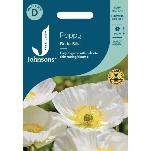 World Botanics Bridal Silk papaverzaden wit