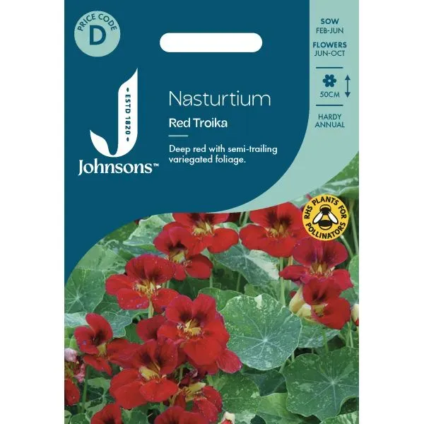 World Botanics Nasturtium Red Troika bloemzaden rood eetbaar