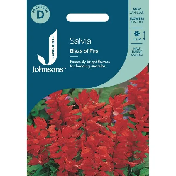 World Botanics Salvia Blaze of Fire zaden rood 30cm