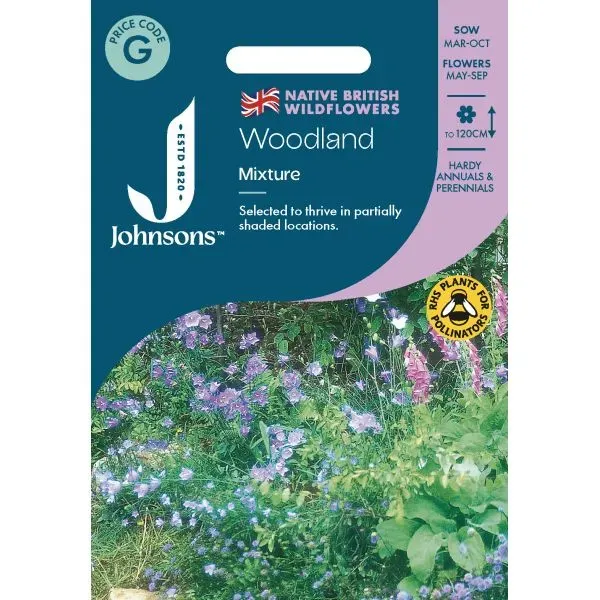 World Botanics Woodland wildbloemenmengsel zaden schaduw