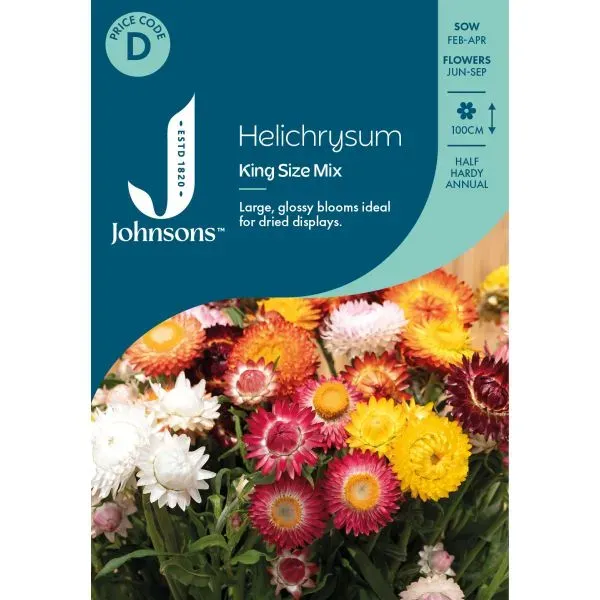 World Botanics King Size Mix helichrysum zaden droogbloem