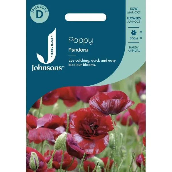 World Botanics Pandora papaver bloemzaden rood eenjarig
