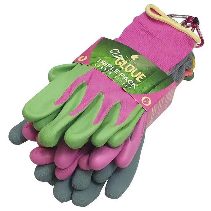 ClipGlove Triple Pack tuinhandschoenen 3 paar medium grip