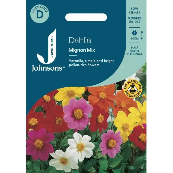 World Botanics Dahlia Mignon Mix bloemzaden bijvriendelijk