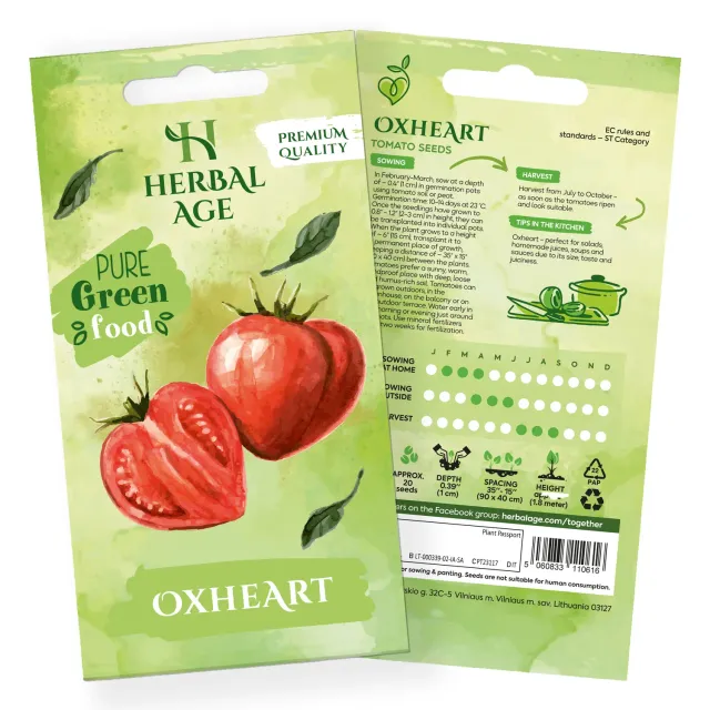 Herbal Age Premium Oxheart tomatenzaden 20 zaden vlezig