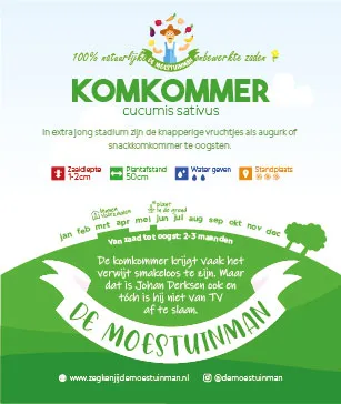 De Moestuinman Komkommer komkommerzaden snack