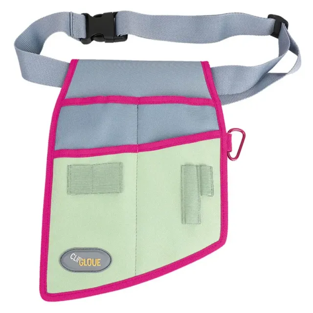 World Botanics Tool Belt heuptas roze-blauw 9 vakken