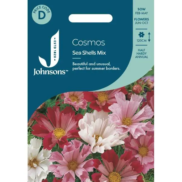 Johnsons Cosmos Sea Shells Bloemzaden Gemengd 1 m Hoog