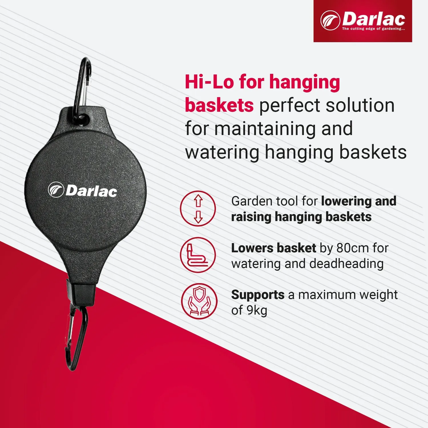 Darlac Hi-Lo hangmand katrol 80 cm tot 9 kg