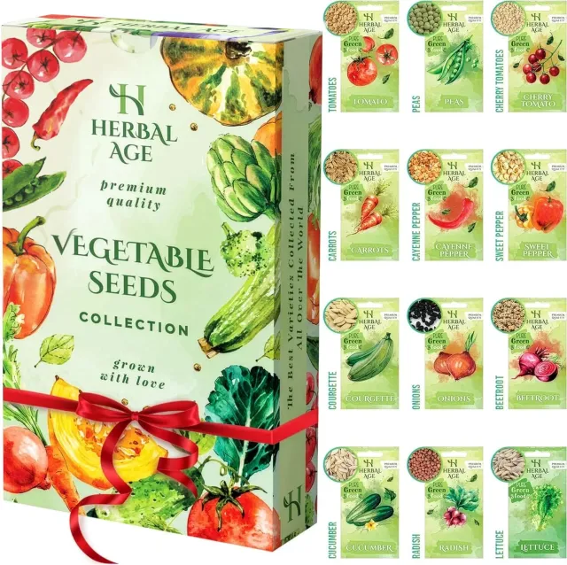 Herbal Age Moestuin Zaden Set 12 Soorten 5100+ Cadeau