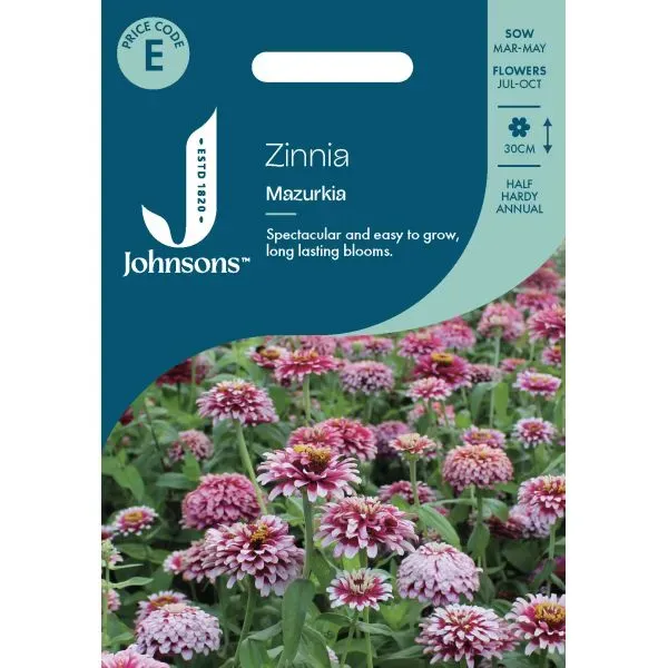 World Botanics Zinnia Mazurkia zaden langbloeiend