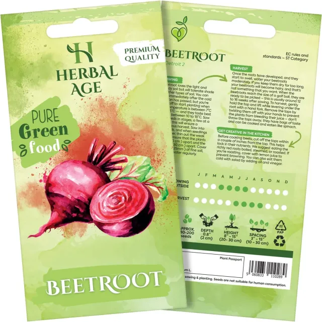 Herbal Age Premium Rode Biet bieten zaden ca. 120 zaden