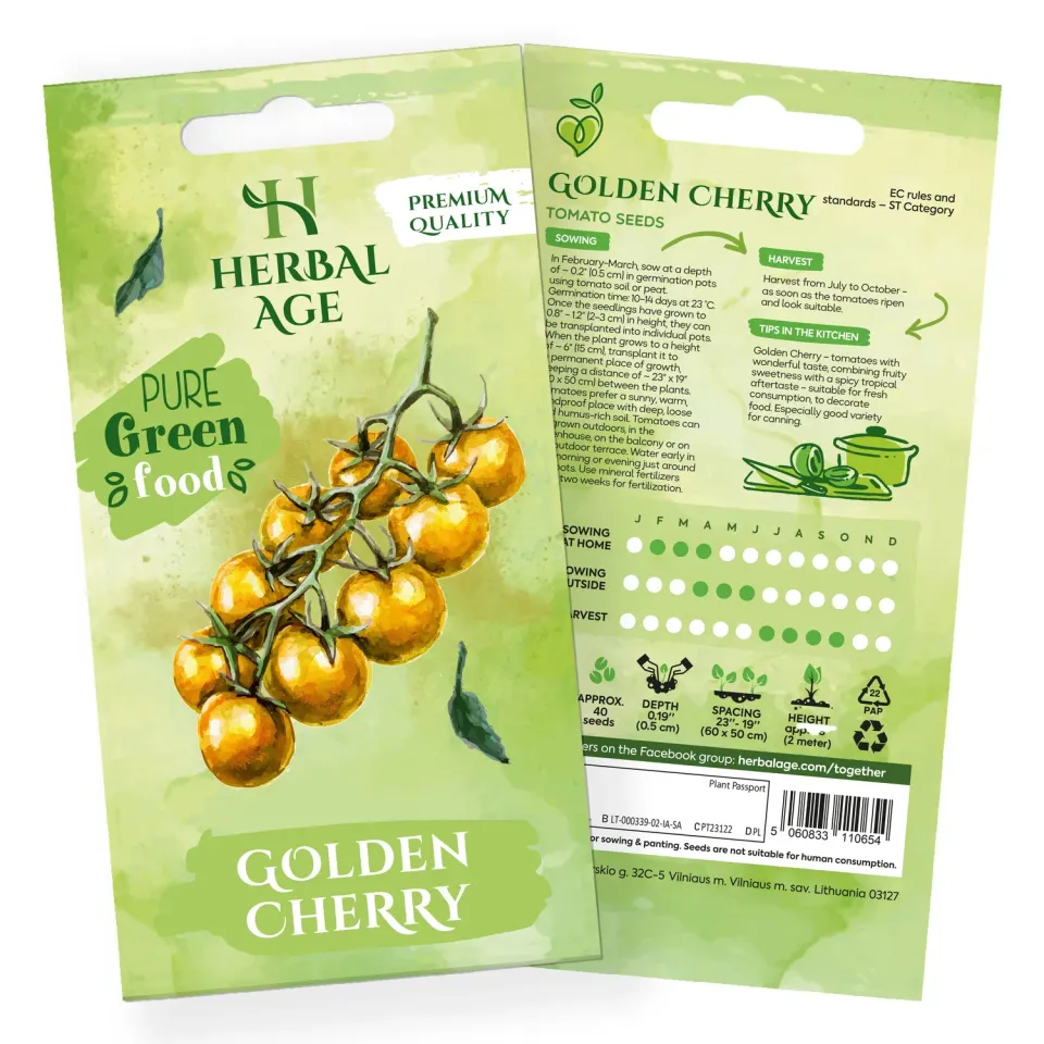 Herbal Age Premium Golden Cherry tomatenzaden 40 zaden zoet
