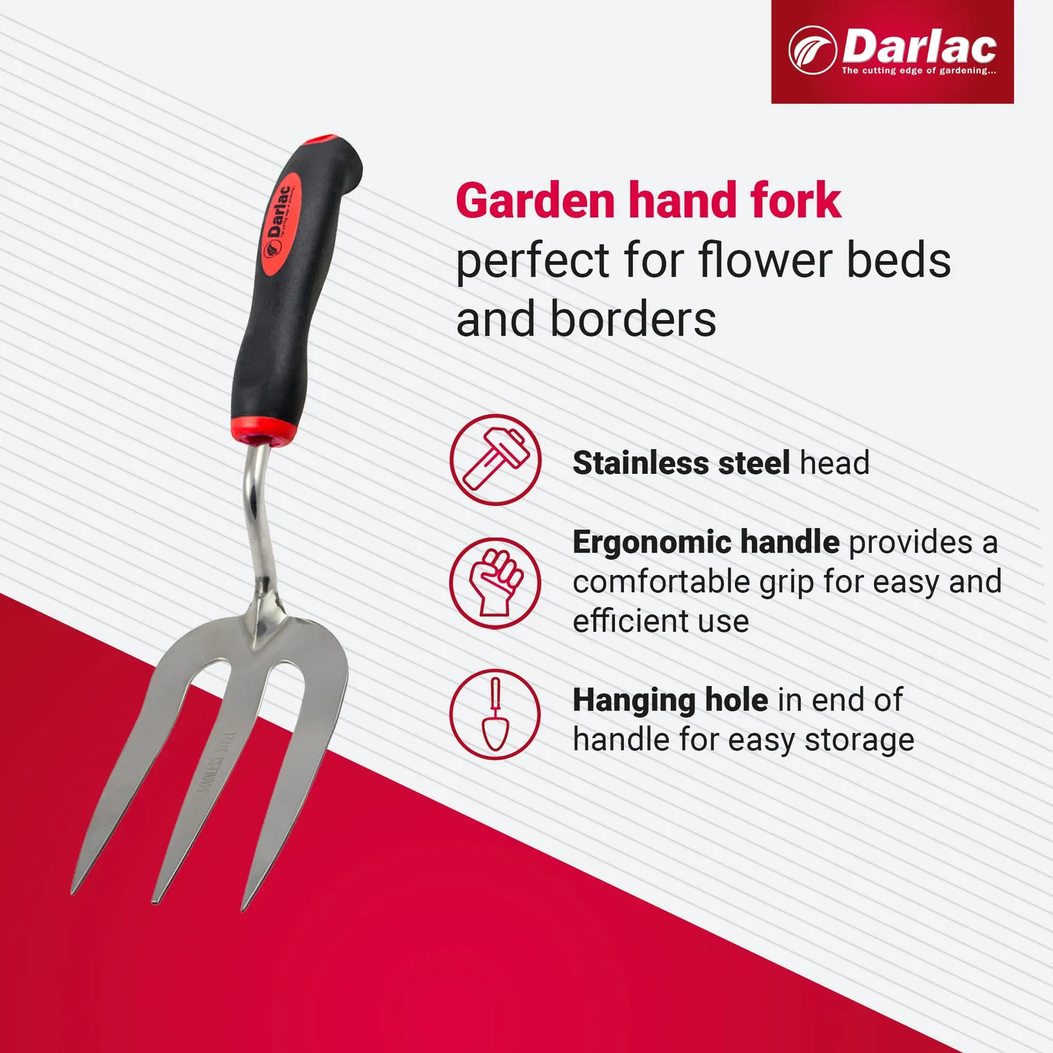 Darlac Hand Fork handvork RVS ergonomisch