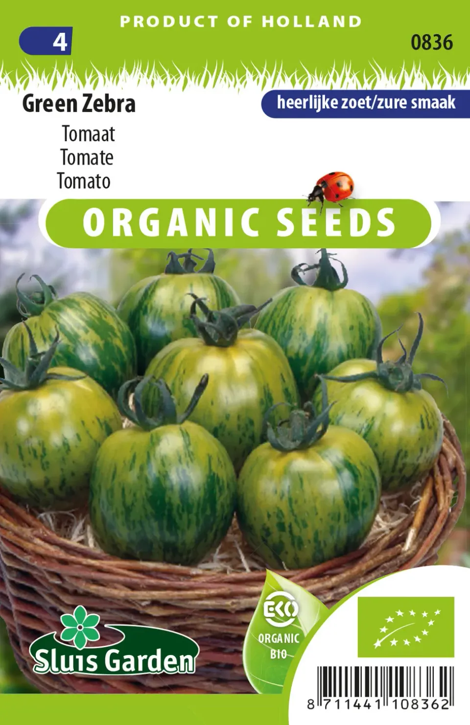 Sluis Garden Green Zebra tomatenzaden BIO onbespoten