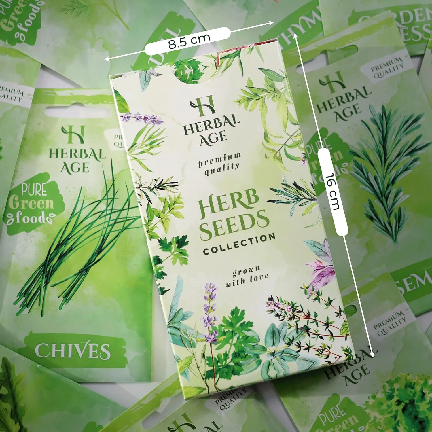 Herbal Age 12 soorten kruidenzaden cadeauset 8700 zaden
